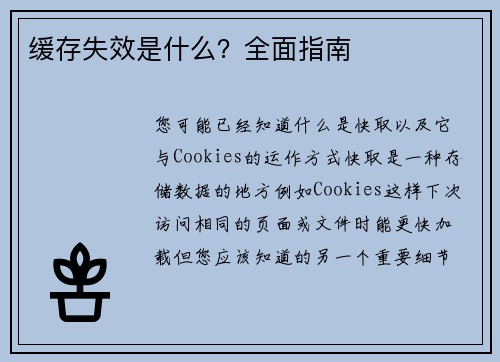 缓存失效是什么？全面指南 